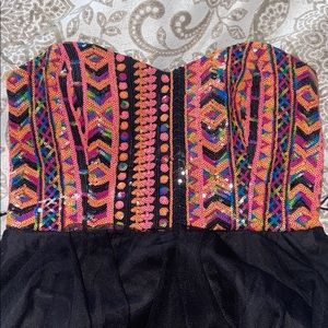 sparkly multi color top dress